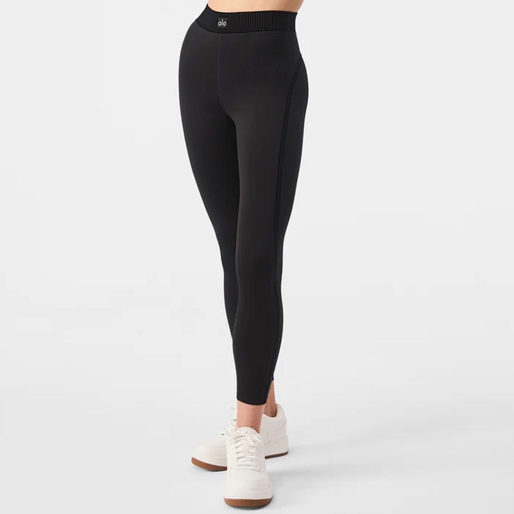 Alo Yoga Airlift High-Waist 7/8 Line Up Legging Black Small